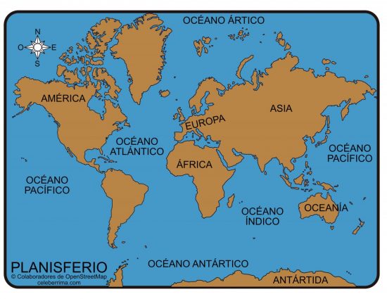 Planisferio Con Nombres Mapas En Alta Resolucion Planisferio Con