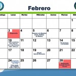 Calendarios Febrero para imprimir