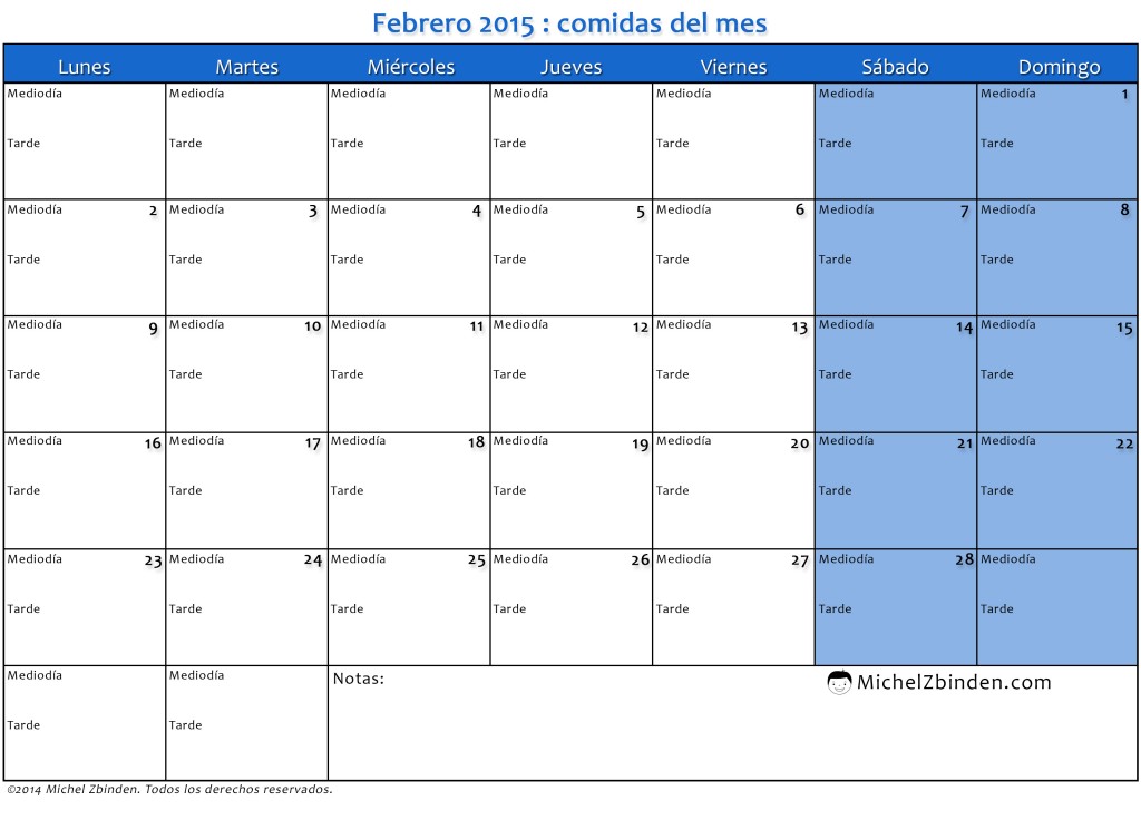 Calendarios blanco y negro – Febrero 2015 - Todo imágenes