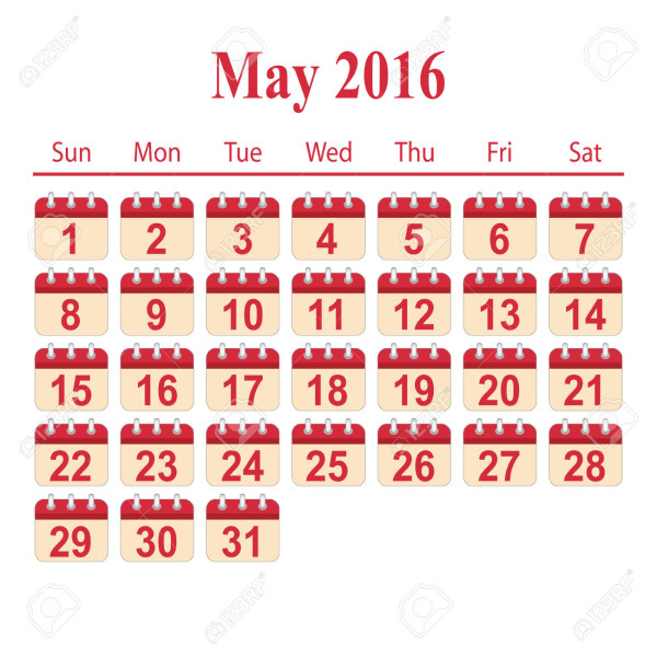 mayo46167776-calendario-2016-mayo-Foto-de-archivo