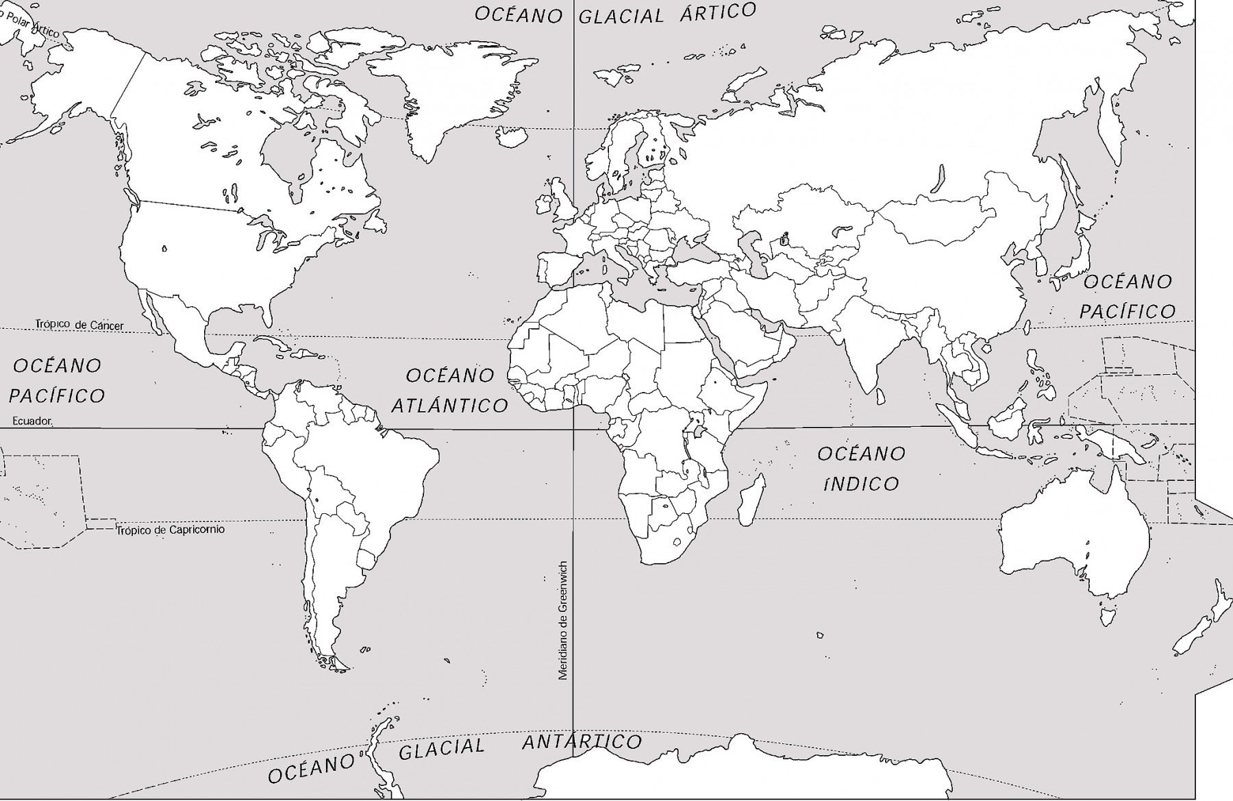 Planisferio Para Imprimir Mapa Planisferio Con Nombres Para Imprimir
